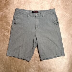 Tony Hawk Straight Leg Gray Speckled Shorts Skull Cross Bones Button Men's 36